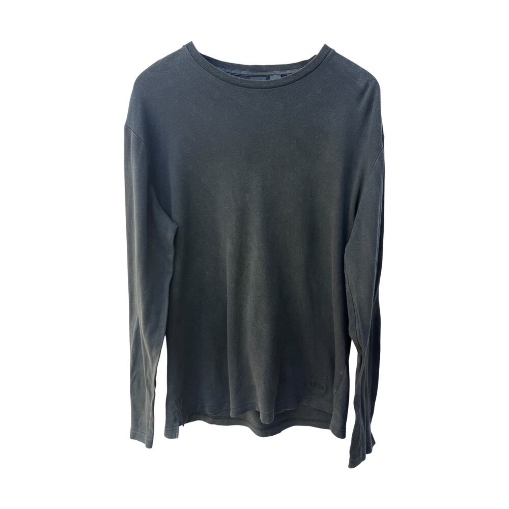 Hugo Boss Mens Large Black Long Sleeve Shirt Minimal Designer Basic